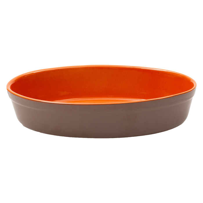 Stoneware baking dish 36x24cm oval Orange - Servotel - 5604256012722