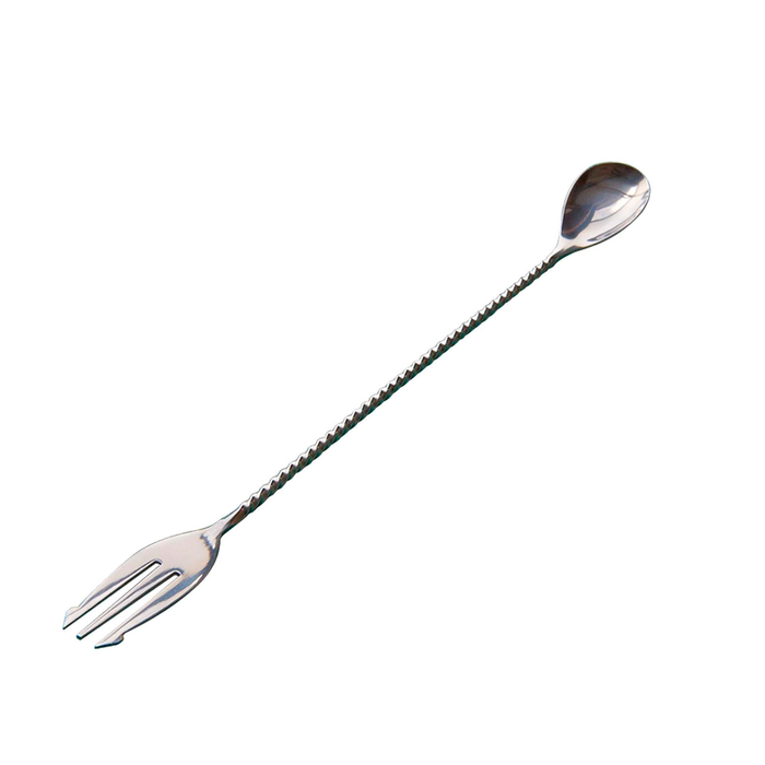Cocktail Spoon with Fork, Stainless Steel - Beaumont - 5020229106074