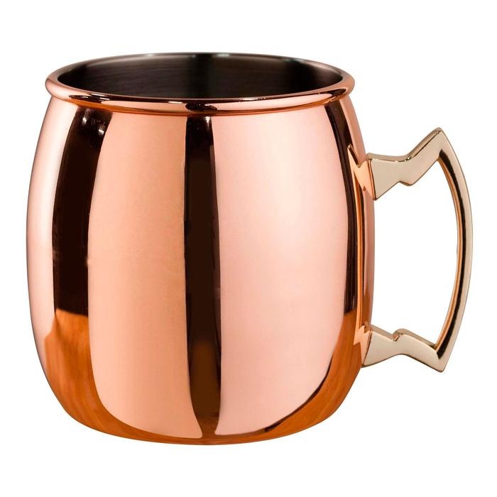 Curved Moscow Mule Mug, 500ml, Stainless Steel - Beaumont - 5020229107392