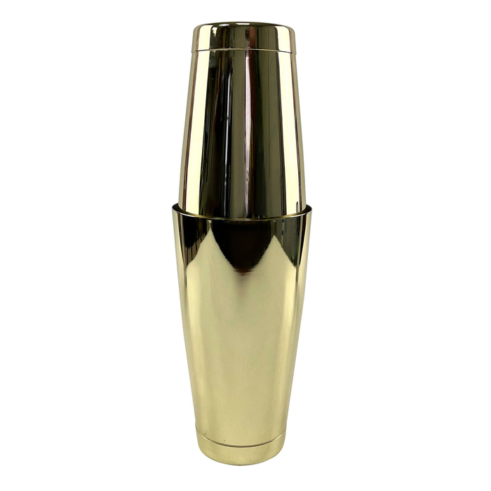 Gold-Plated Boston Shaker, Stainless Steel - Beaumont - 5020229112334