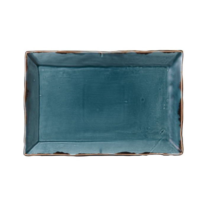 Travessa retangular Harvest Blue 36x19cm - Dudson - 5602737076201