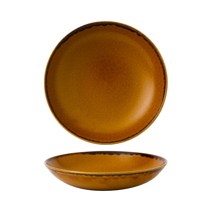 Harvest Brown deep plate 26cm - Dudson - 5602737076324