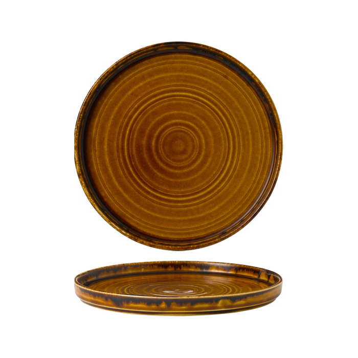 Prato raso Harvest Brown walled 26cm - Dudson - 5034414449495