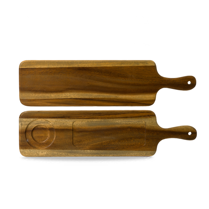 Tábua tapas madeira de acácia retangular com pega 54x14cm - Dudson - 5034414451214