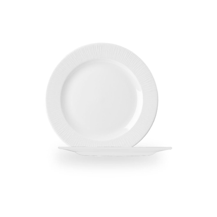 Dessert Plate 21 cm Bamboo White, Vitrified Porcelain - Churchill - 5034414354652