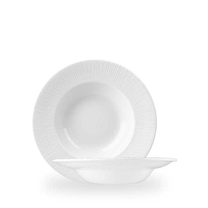 Prato Fundo 24 cm,  Bamboo White,  Porcelana Vitrificada - Churchill - 5034414363586