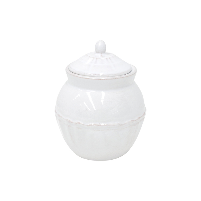 Açucareiro Alentejo 390ml, branco, grés fino, rebordos pintados à mão, acabamento vidrado - Costa Nova - 5606739933357