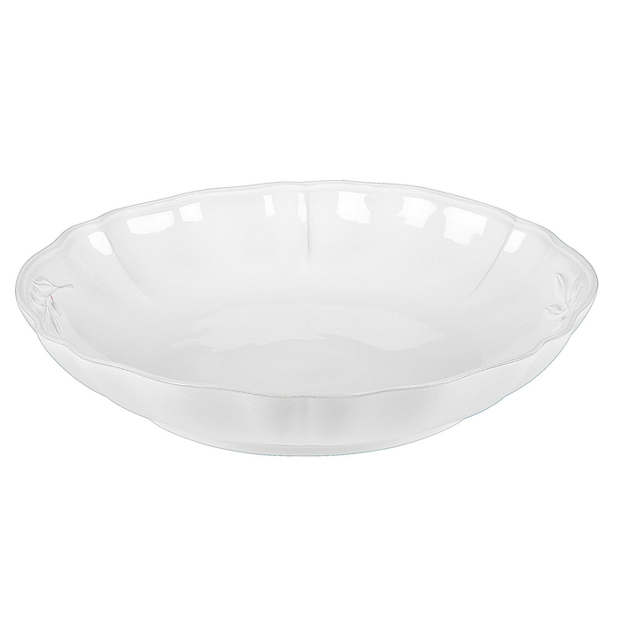 Alentejo salad bowl 34 cm, white stoneware with hand-painted wavy rims - Costa Nova - 5606739911089