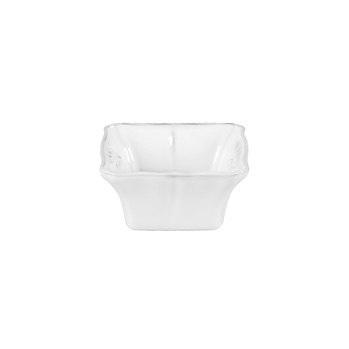 Alentejo square bowl 12.3 cm, white stoneware with hand-painted wavy rims - Costa Nova - 5606739911065