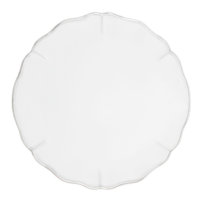 Alentejo platter 34cm, white stoneware with hand-painted wavy rims - Costa Nova - 5606739930097