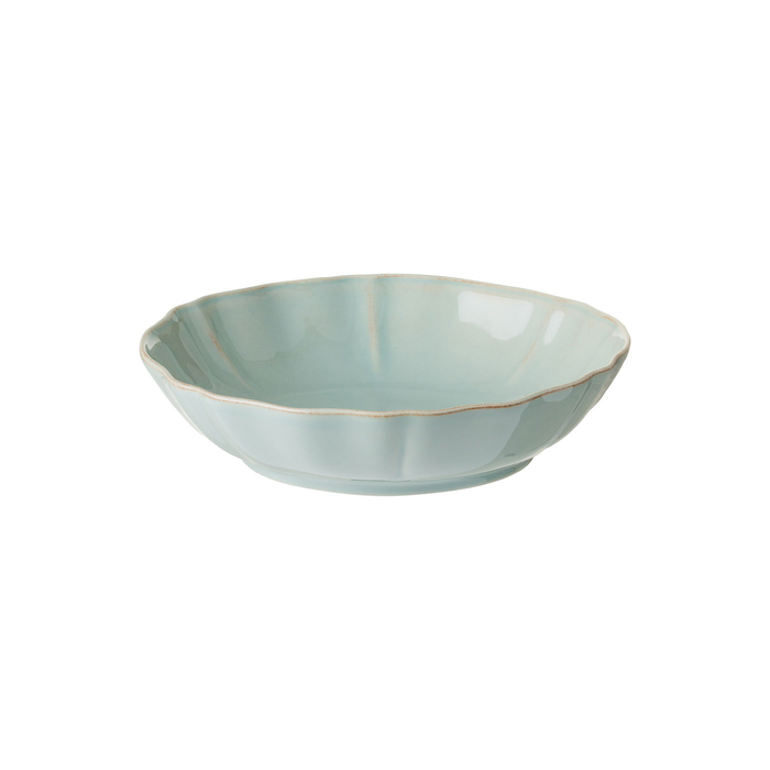 Alentejo pasta bowl 23 cm, turquoise stoneware with hand-painted wavy rims - Costa Nova - 5606739952099