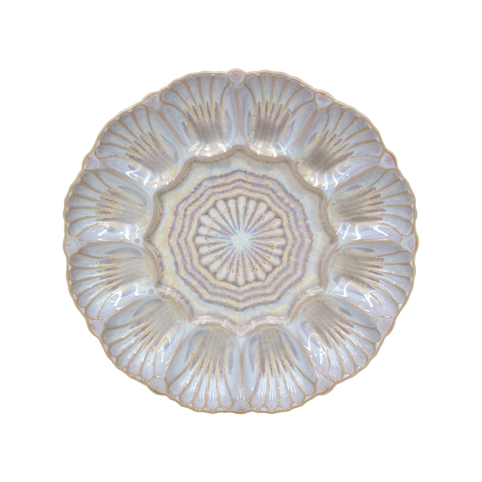 Cristal Appetizer Plate 25cm, fine stoneware with handcrafted crystal-inspired finish - Costa Nova - 5606739936679