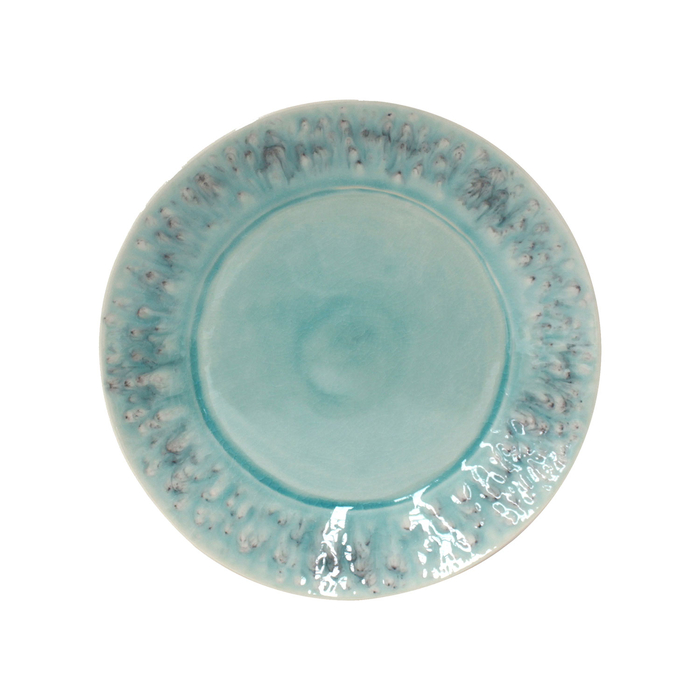 Madeira dinner plate 27cm, blue stoneware with handcrafted crackled finish - Costa Nova - 5606739930028