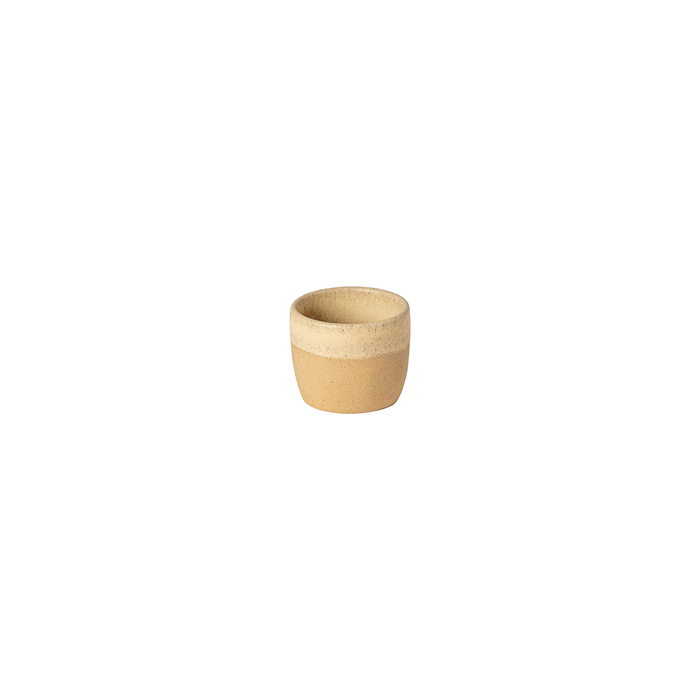 Copo Espresso Arenito champagne 6cm, 70ml, grés reciclado com acabamento mate artesanal - Costa Nova - 5606739972790