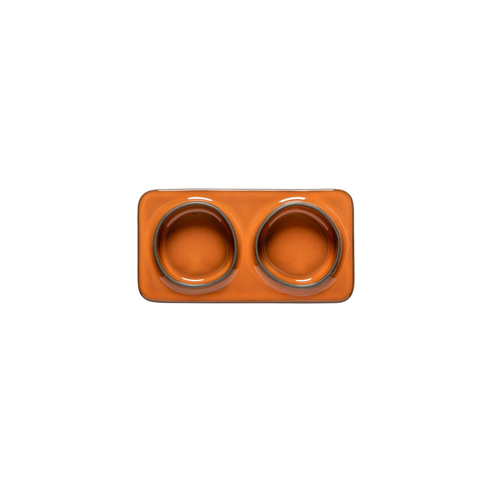 Âmbar rectangular platter with 2 sections 19 x 10 cm - Costa Nova - 5606739971571