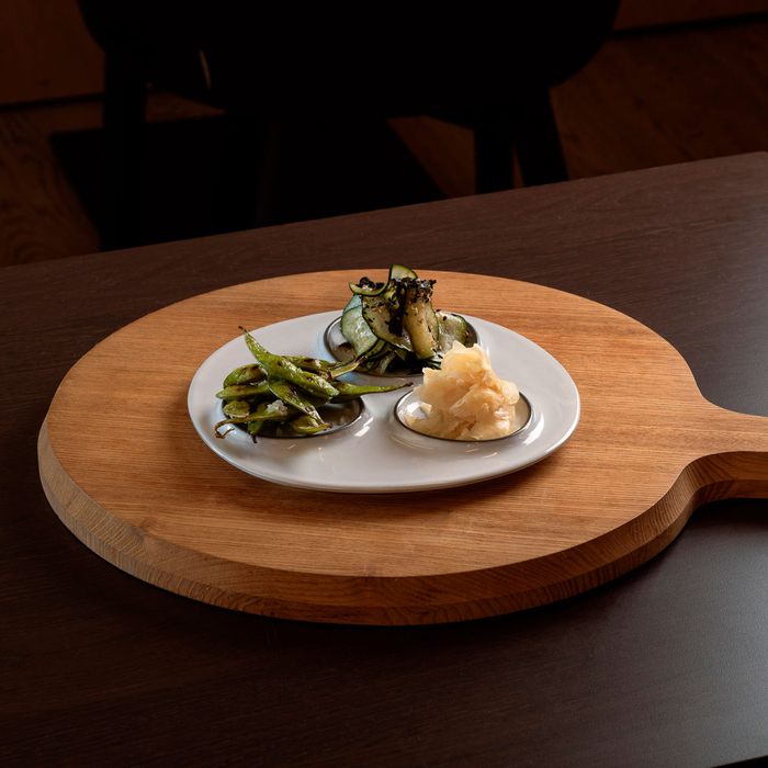 Âmbar round platter with 3 sections 20.2 x 19.9 cm - Costa Nova - 5606739961572