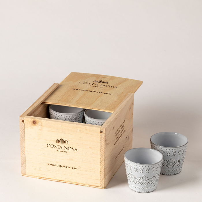 8 Copos Espresso 70ml Grespresso Ecogres, branco Colômbia, sustentável e artesanal - Costa Nova - 5606739970703