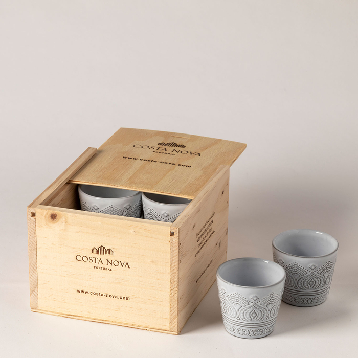 8 Copos Espresso 70ml Grespresso Ecogres, branco Quénia, sustentável e artesanal - Costa Nova - 5606739970680