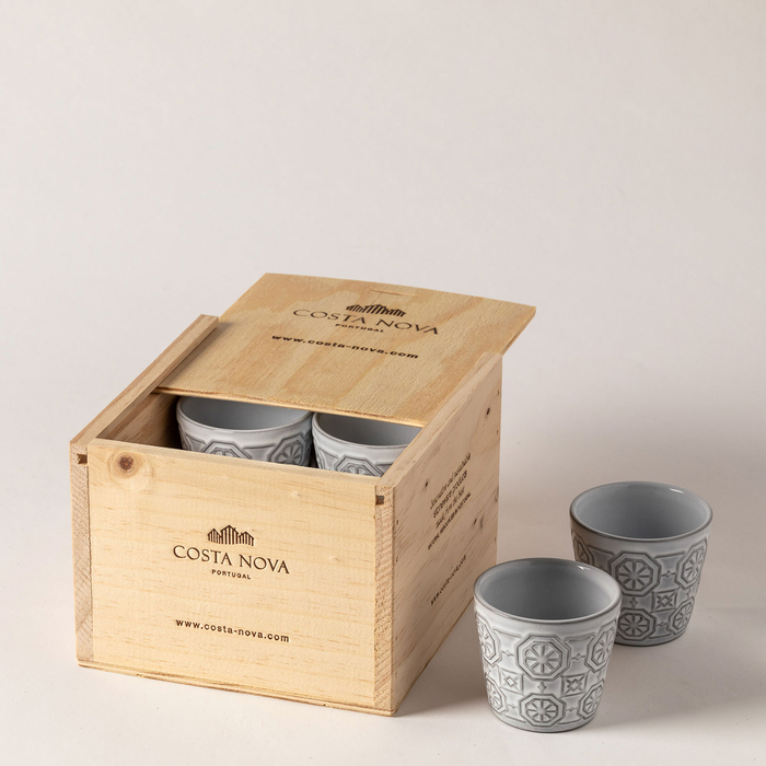 8 Copos Espresso 70ml Grespresso Ecogres, branco Vietname, sustentável e artesanal - Costa Nova - 5606739970697