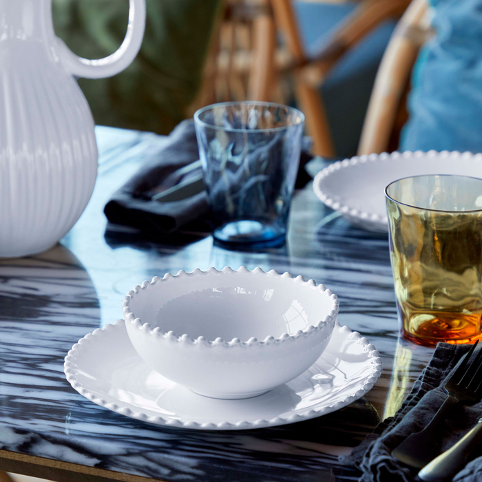 Pearl Dessert Plate 22 cm, fine stoneware with handcrafted finish - Costa Nova - 5606739910785