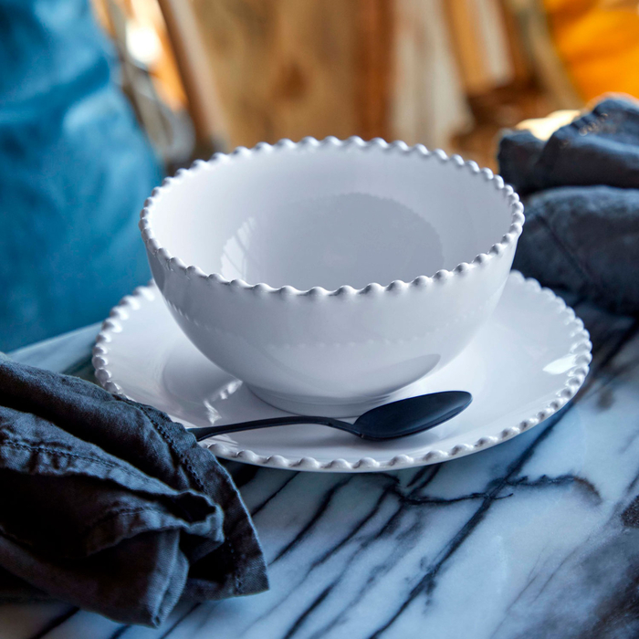 Pearl soup/cereal bowl 17 cm, fine stoneware with handcrafted finish - Costa Nova - 5606739913205