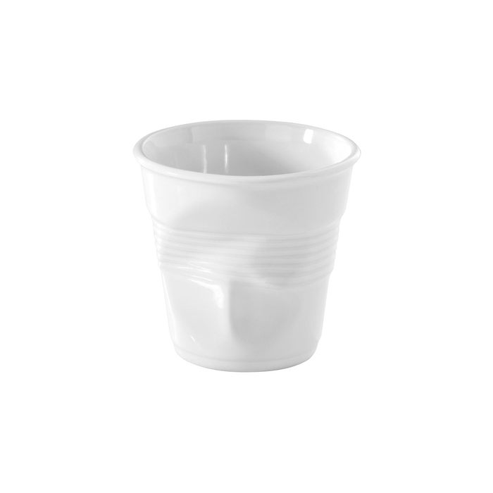 White tumbler crumple cup 80ml - Revol - 3198246147690