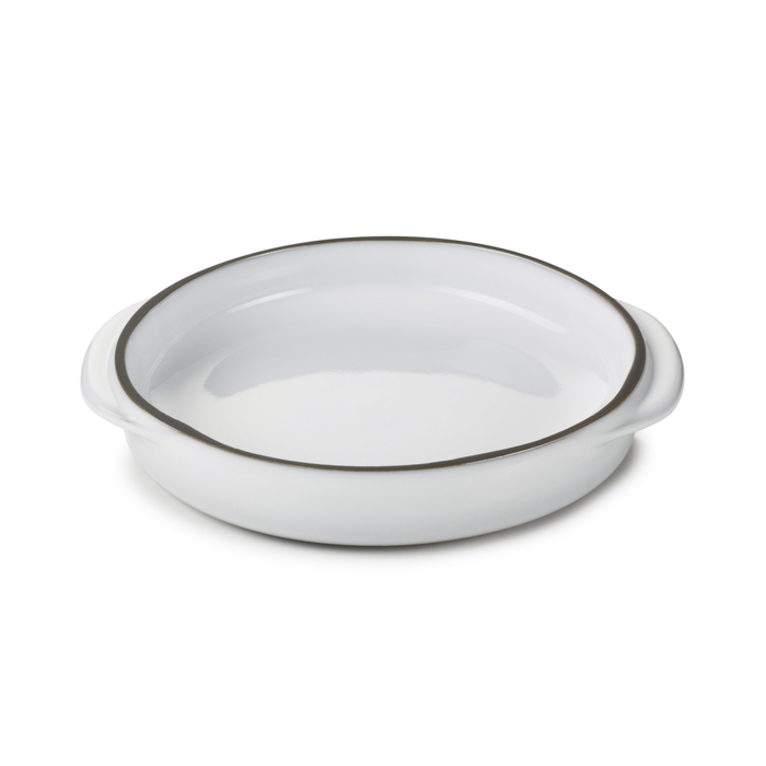 Assadeira oval porcelana 16x14cm Caractère branco - Revol - 3198246545243