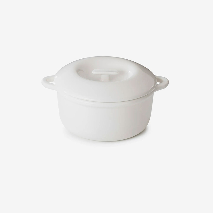 Bombance Round White Cocotte 26cm, Vitrified Porcelain - Revol - 5602737098616