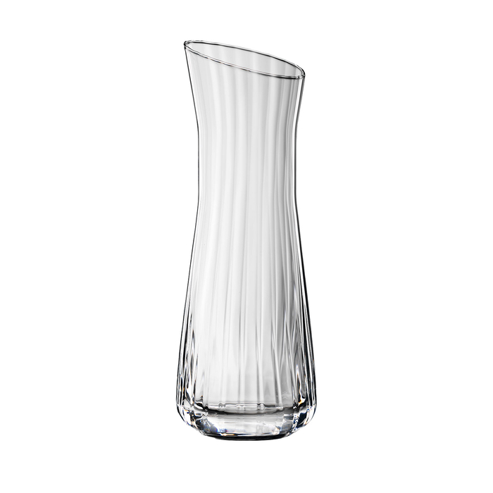 Lifestyle 1L Carafe in crystal glass - Modern diamond shape with linear decoration - Spiegelau - 4003322293262
