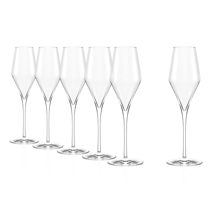 6 Quatrophil champagne flutes 290ml - Stölzle Lausitz - 5602737107011