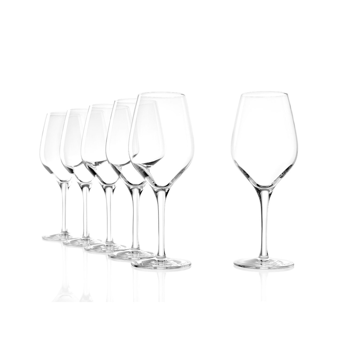 6 Exquisit White Wine Glasses 270ml - Stölzle Lausitz - 5602737107509
