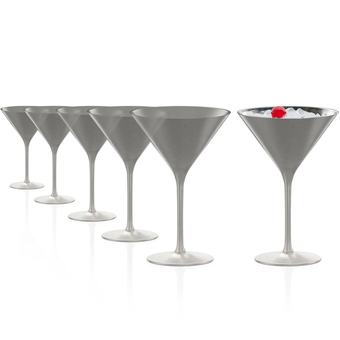 6 Silver Cocktail Elements Glasses 240 ml - Stölzle Lausitz - 5602737108599