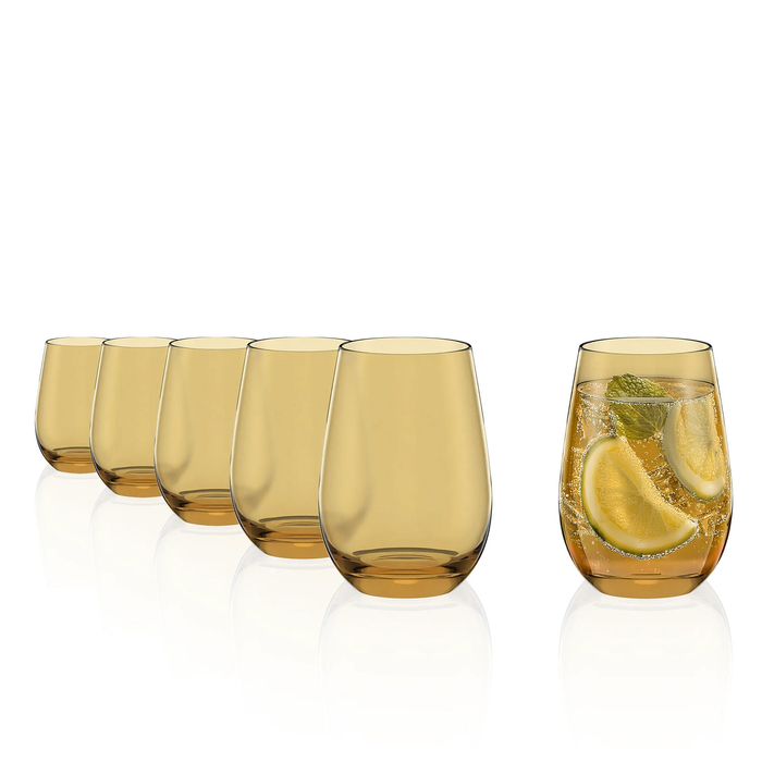 6 amber Elements glasses 465 ml - Stölzle Lausitz - 5602737108612