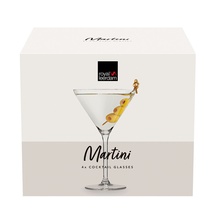 Set of 4 martini glasses 260ml - Leerdam Crisal Glass - 8710964841435