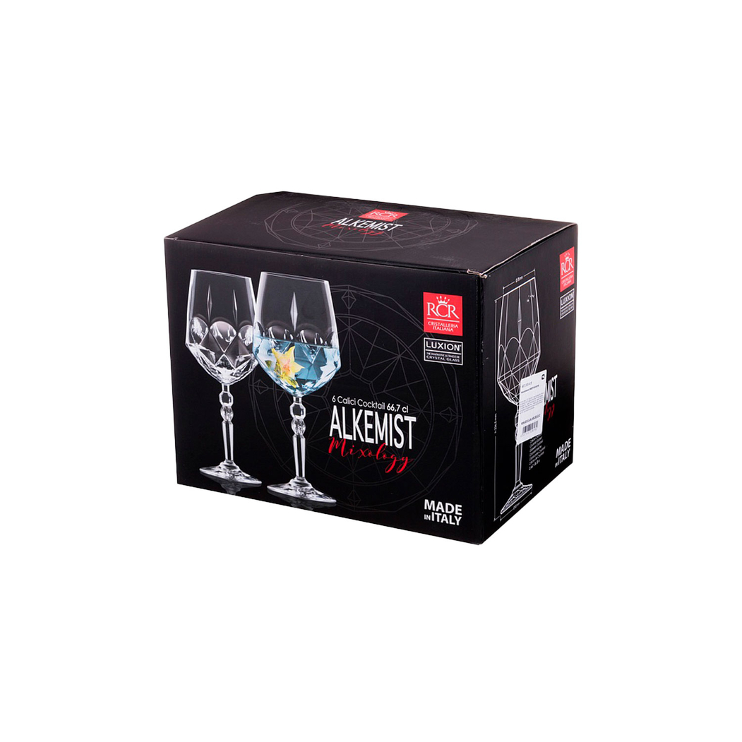 Alkemist set of 6 goblets 670ml - RCR - 8007815265220