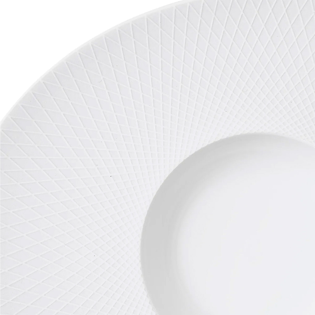 Graphique Flat Plate 28,5cm White Porcelain - Degrenne - 3057192454491