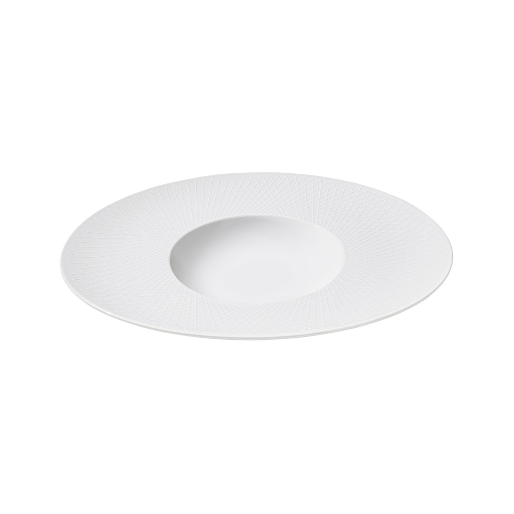 Graphique Oval Plate 32×27cm, White Porcelain - Degrenne - 3057192454576