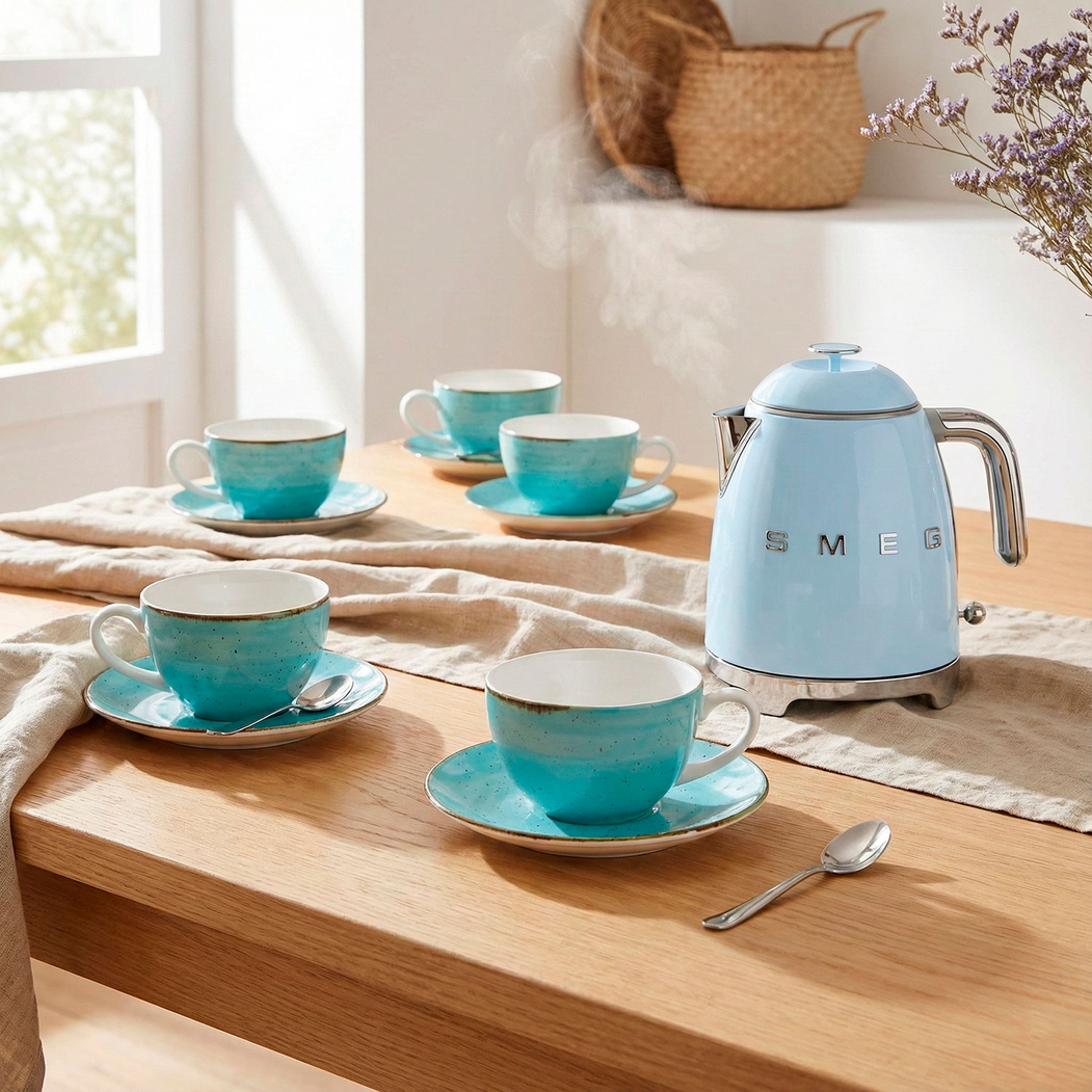Sky & Sea Tea Set - Rústico x SMEG Mini Edition - SMEG Portugal | Exclusive Design Kitchen Packs - 5602737110578