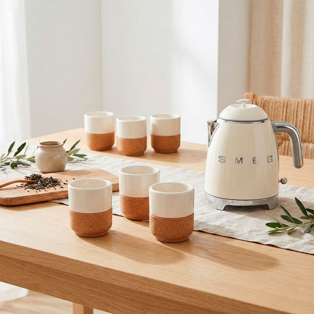 Pearl Mini Tea Ritual Set - Alma Gémea & SMEG Cream Edition | Kanto.pt