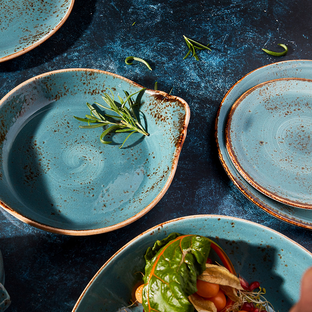 28cm Coupe Plate Craft Blue collection, vitrified Porcelain - Steelite - 5018461437964