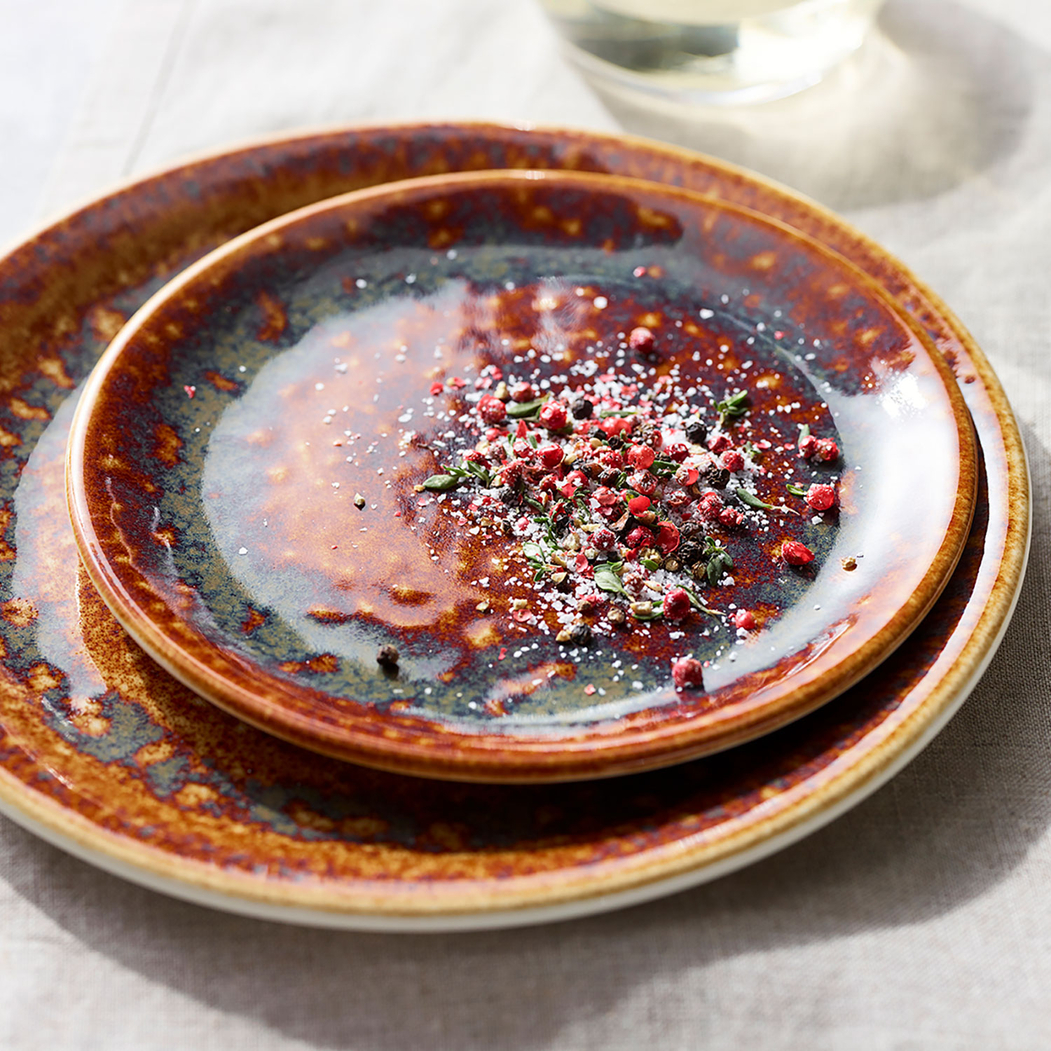 Vesuvius Amber dinner Plate 25cm, Vitrified Porcelain - Steelite - 5018461612910