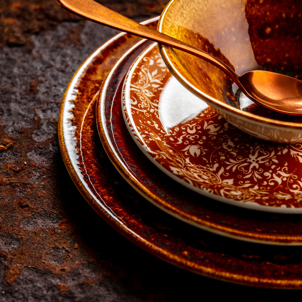 15cm Vesuvius Amber Plate, Vitrified Porcelain - Steelite - 5018461612941