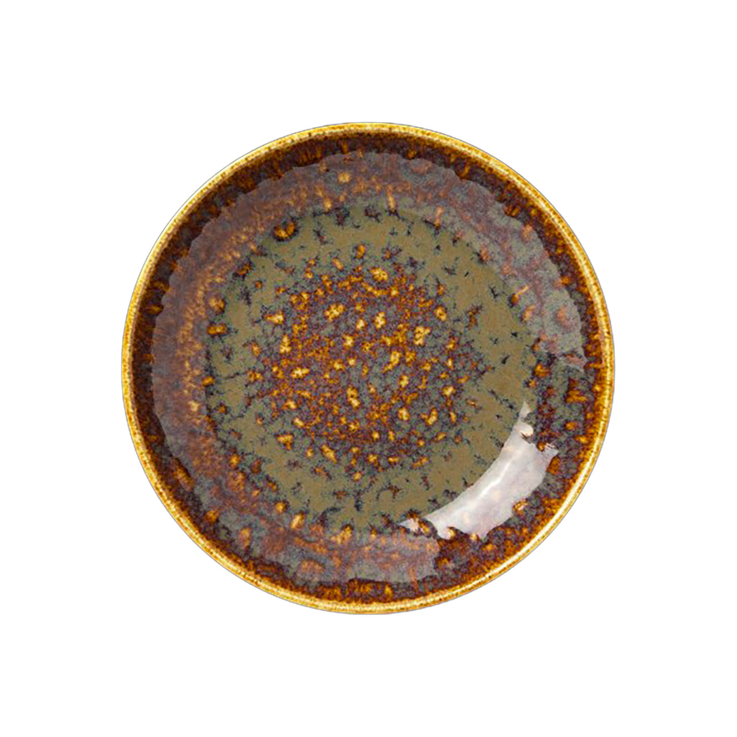 Prato Fundo Vesuvius Amber 22cm, Porcelana vitrificada