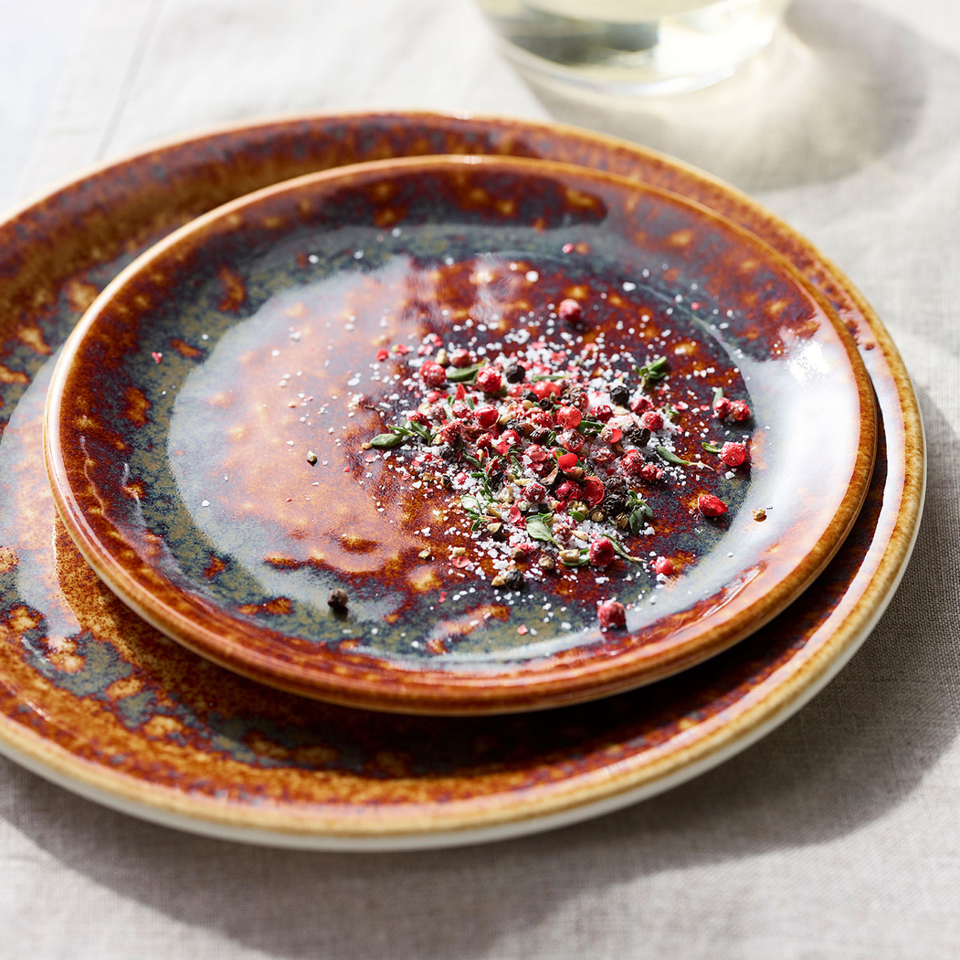 Vesuvius Amber Coupe Plate 13cm, vitrified Porcelain - Steelite - 5018461612989