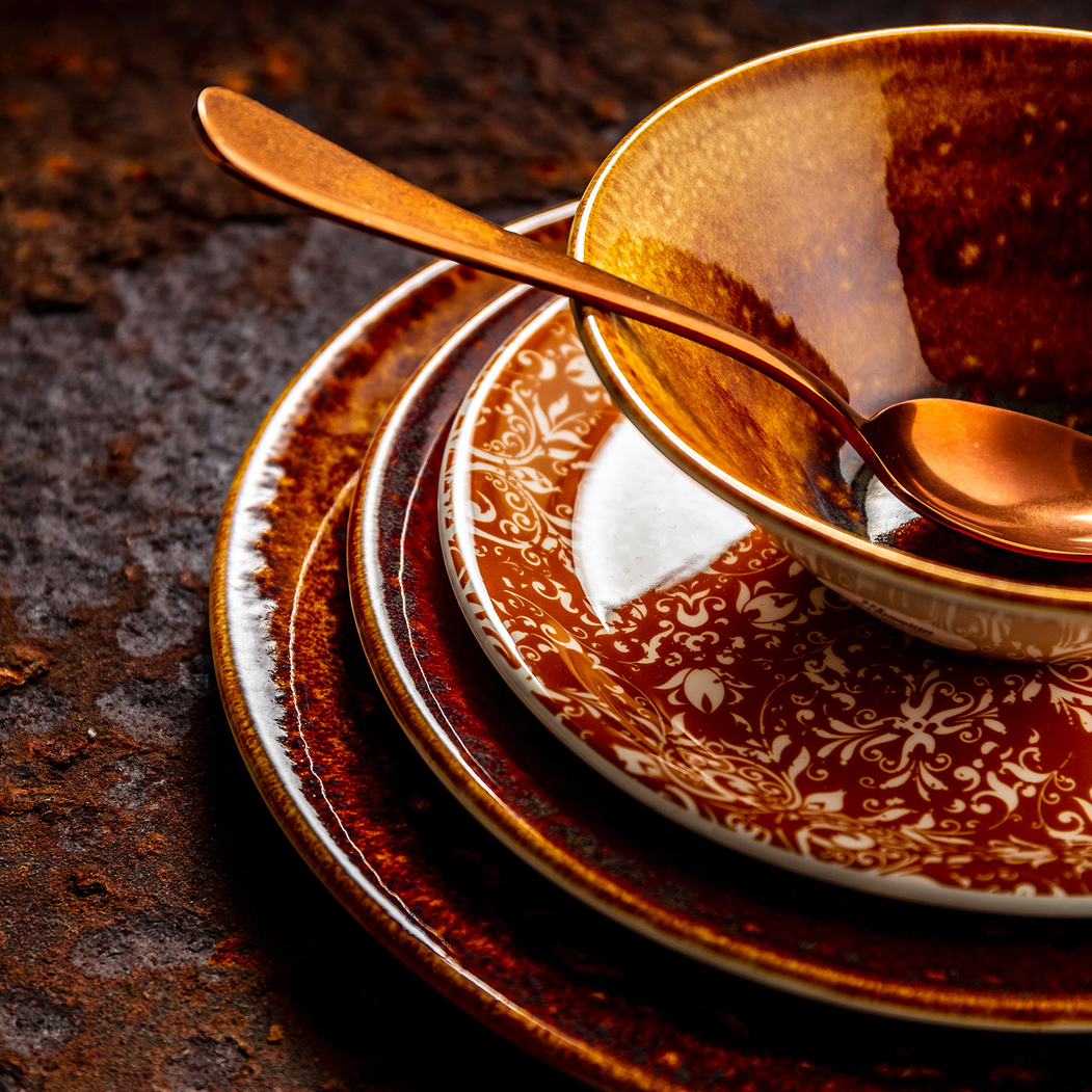 Vesuvius Essence Amber Bowl 17cm, Vitrified Porcelain - Steelite - 5018461613023