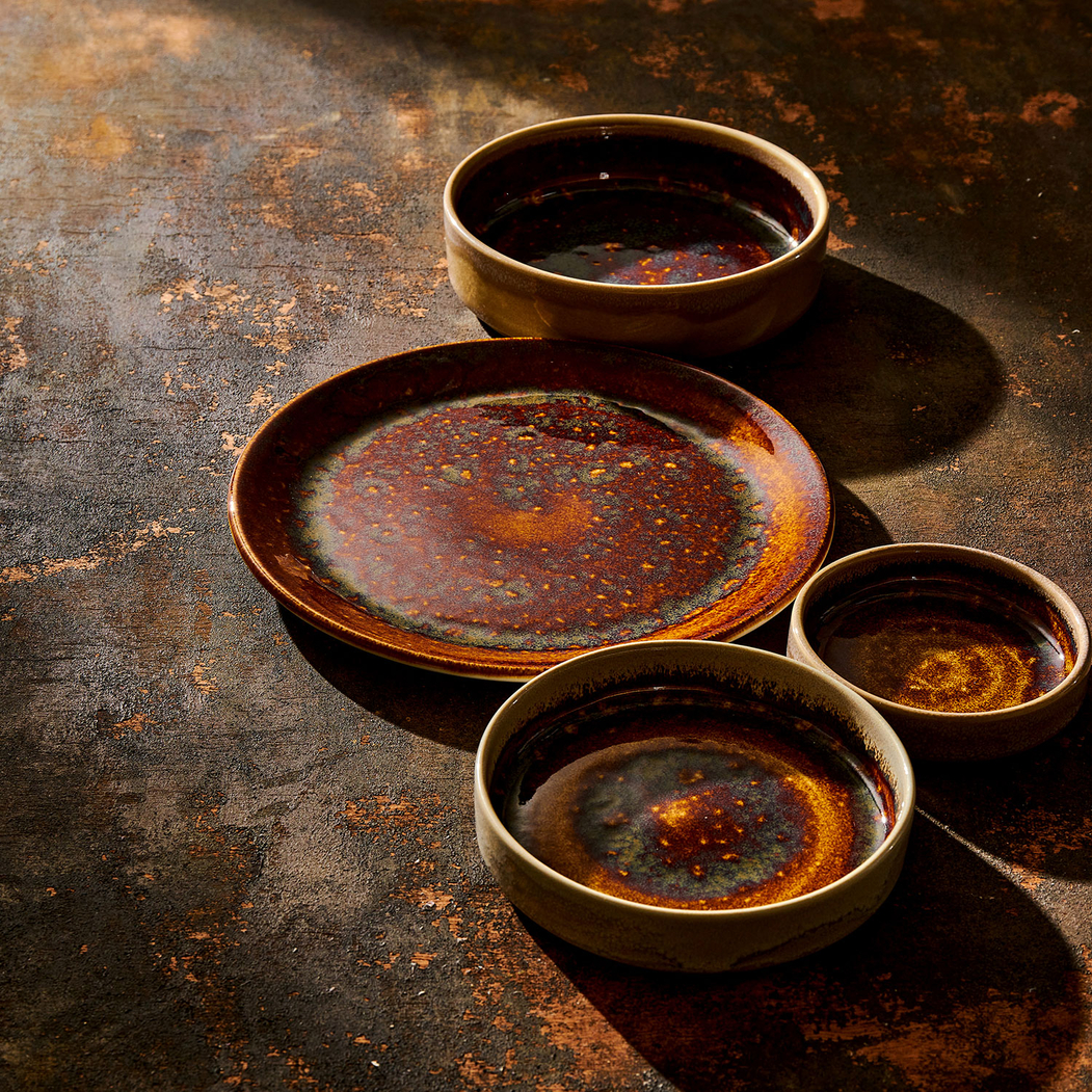 7cm Bowl Aurora Vesuvius Amber collection, vitrified Porcelain - Steelite - 5018461672327