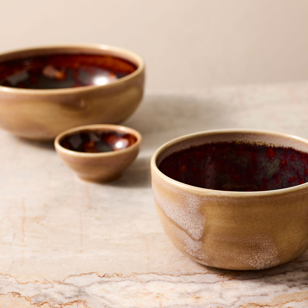 Aurora Vesuvius Amber 15cm Bowl, vitrified Porcelain - Steelite - 5018461672419