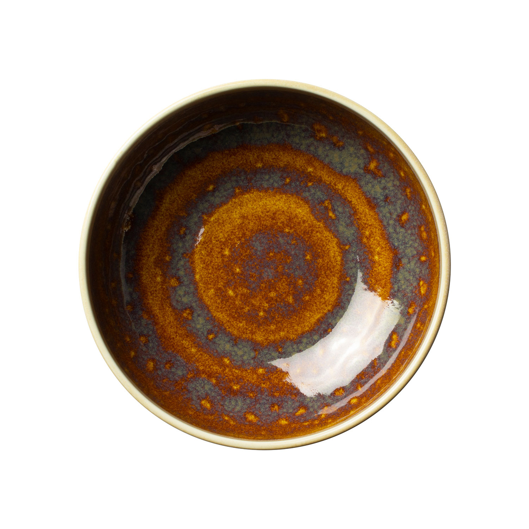 17cm Bowl Aurora Vesuvius Amber, vitrified Porcelain - Steelite - 5018461672396