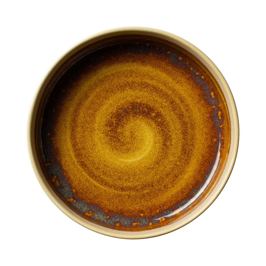 Aurora Vesuvius Amber 20cm Bowl, vitrified Porcelain - Steelite - 5018461672280