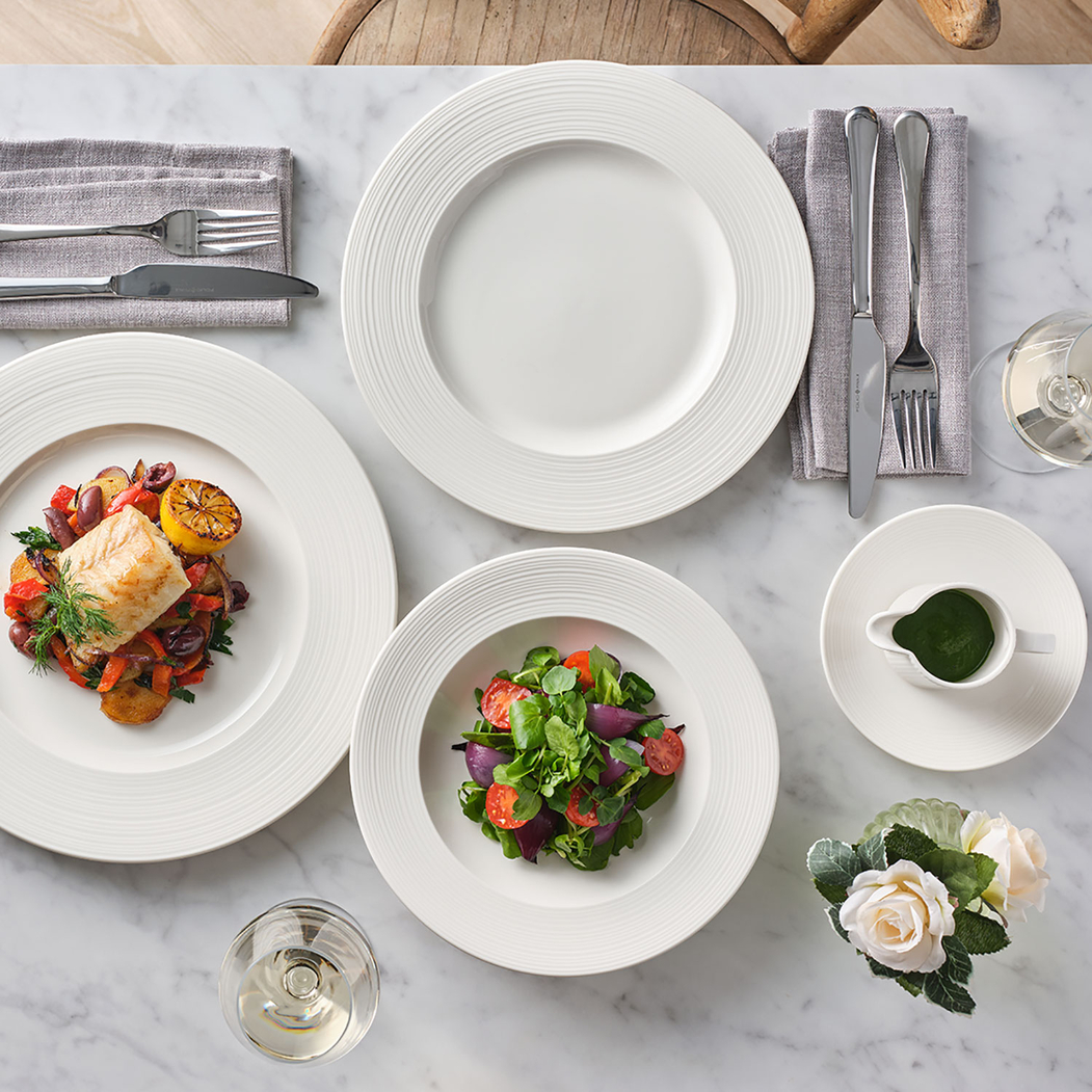 30cm flat plate, Concorde collection, white Porcelain with a smooth finish - Steelite - 5018461752364